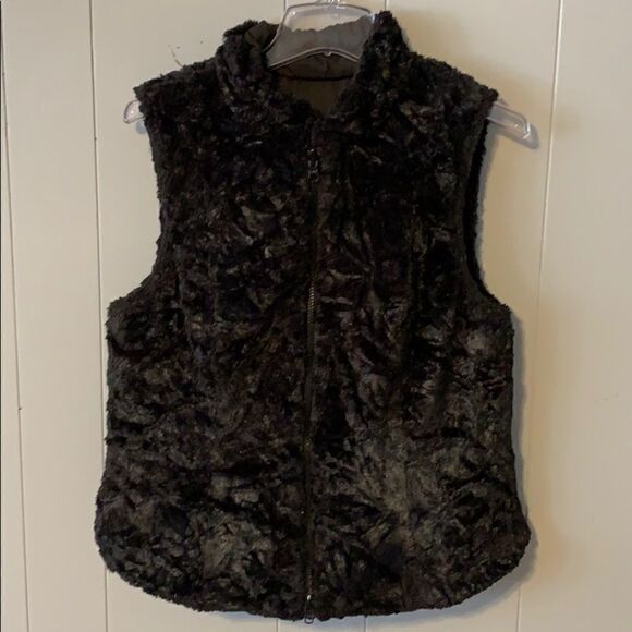 Reversible Faux Fur Vest Size Small - Picture 1 of 6